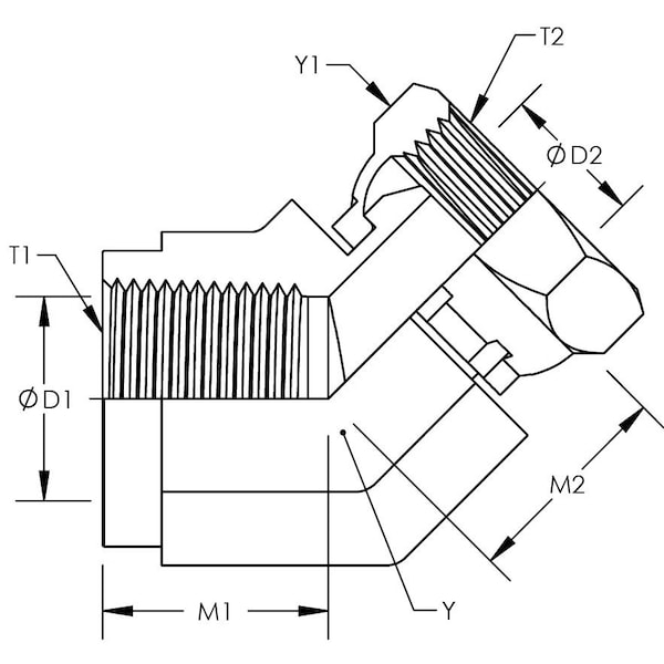 Female Pipe To Female Pipe Swivel 45° Elbow